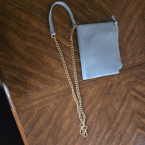 Italian Blue Genuine Leather Borse in Pelle Purse w/Magnetic Closure - Picture 3 of 14